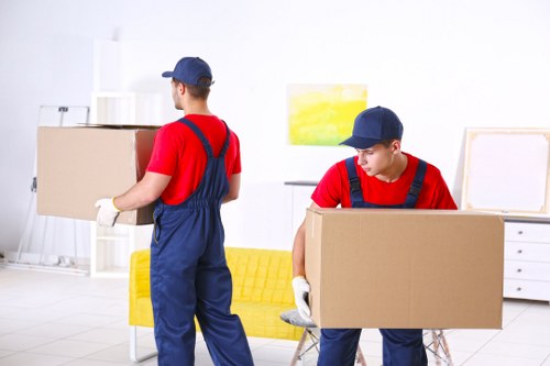 Removal van ready for a residential move in Colliers Wood