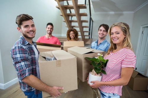 Removal team planning a house move in Colliers Wood