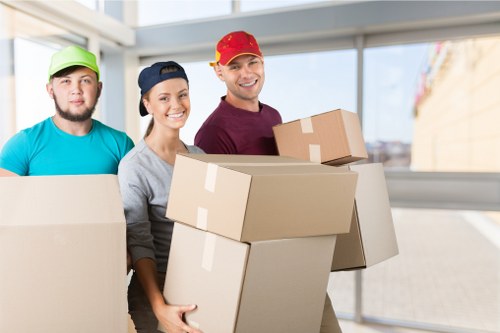House removal team planning a local move in Colliers Wood
