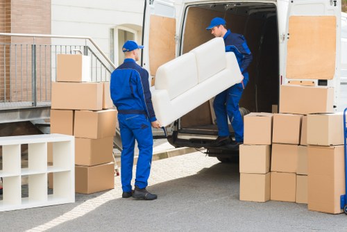 Moving day unloading furniture at a Colliers Wood flat