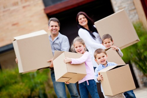 Commercial removals team handling furniture and equipment transport