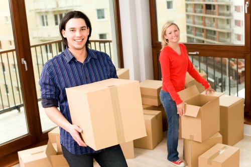 Loading household items into a van with care and planning