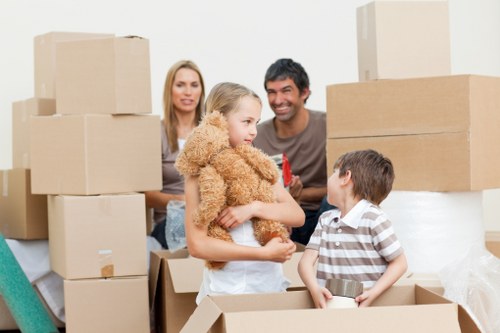 Careful furniture handling during a local move in Colliers Wood